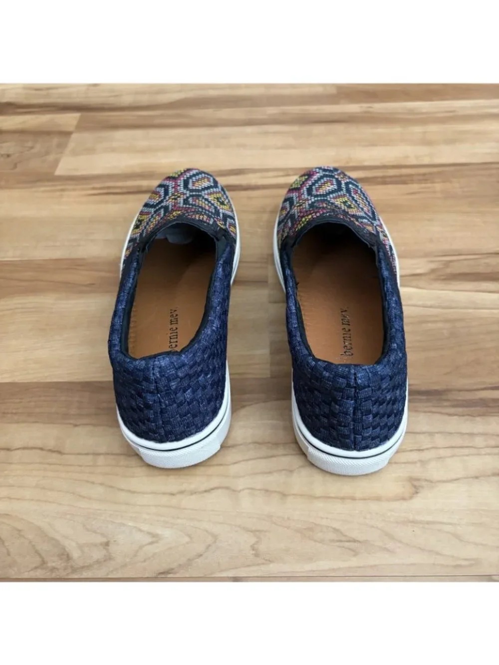 Bernie Mev Women’s Size USA 7 Woven Blair Slip On Geometric Pattern Memory Foam